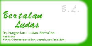 bertalan ludas business card